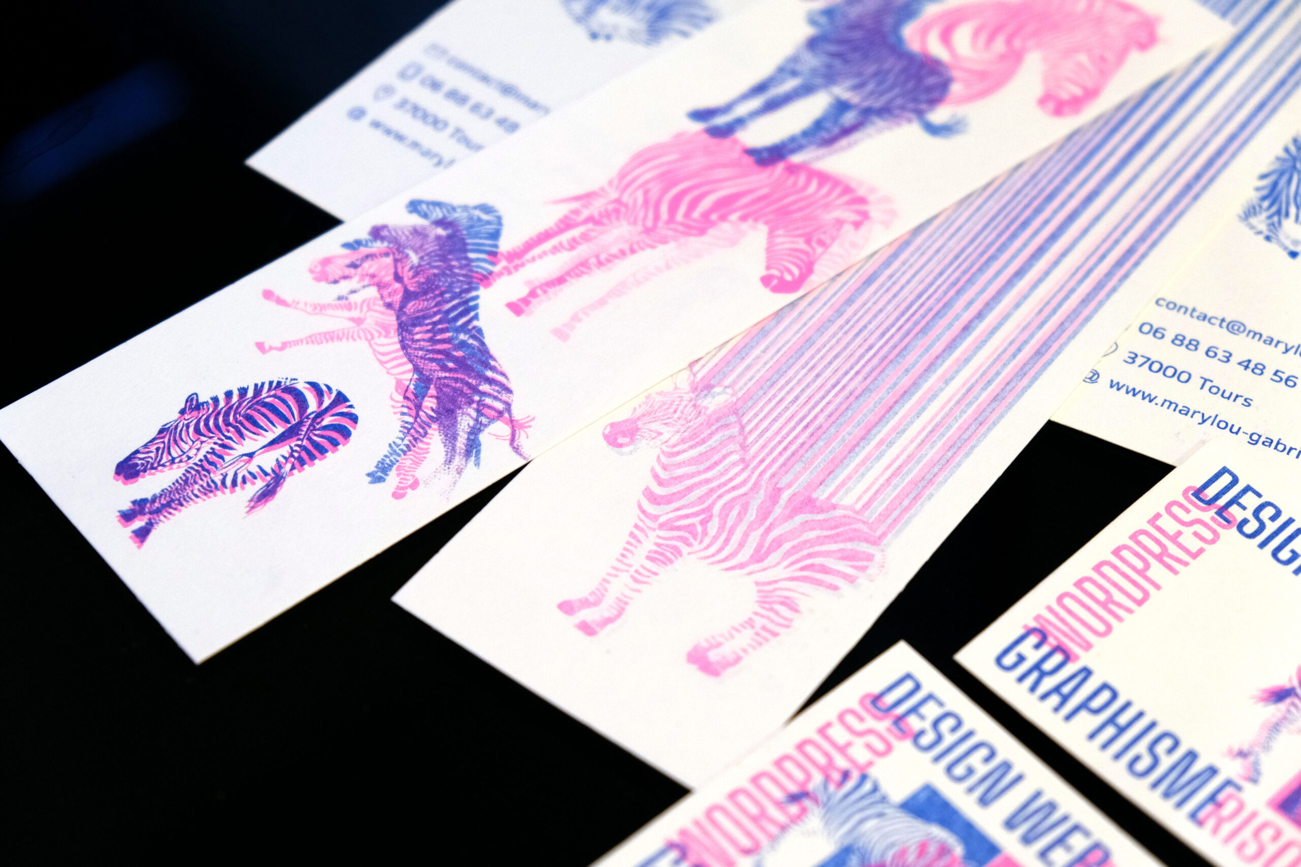 cartes de visite & marque-pages risographie